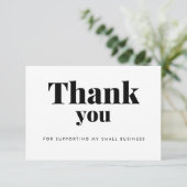Carte De Remerciements White Thank You Card Discount Code Logo (Debout devant)