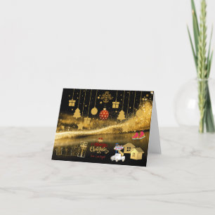 Carte De Remerciements White Truck with Angel Las Vegas Christmas Cards