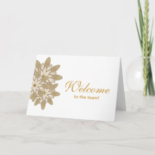 Carte De Remerciements White with Gold Floral Lotus Thank