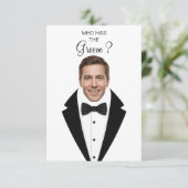 Carte De Remerciements Who Has The Groom Scratch Off Game Bridal Shower T (Debout devant)