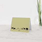 Carte De Remerciements Wild Animals Initials Folded Thank You Card (Dos)