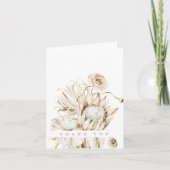 Carte De Remerciements Wild Boho Protea Pampas Grass Floral Mariage Photo (Devant)