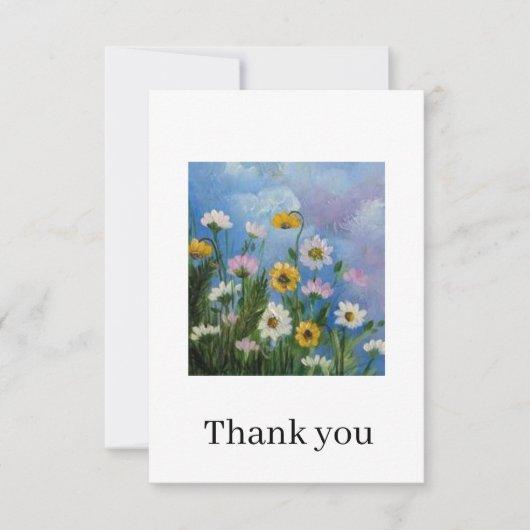 Carte De Remerciements Wild daisies Thank you card (Devant)