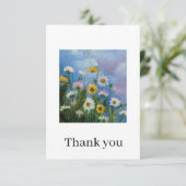 Carte De Remerciements Wild daisies Thank you card (Debout devant)