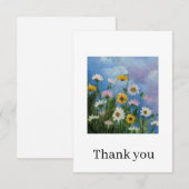 Carte De Remerciements Wild daisies Thank you card (Devant / Derrière)