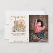 Carte De Remerciements Wild West Cowboy (Devant)