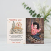 Carte De Remerciements Wild West Cowboy (Debout devant)