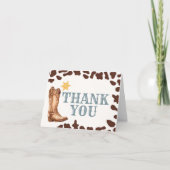 Carte De Remerciements Wild West Cowboy Rodeo Baby Shower (Devant)