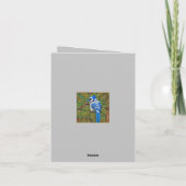 Carte De Remerciements Wilderness À feuillage persistant Blue Jay (Dos)
