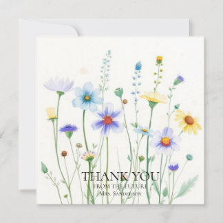 Carte De Remerciements Wildflower Bee Bridal Shower Thank You Card