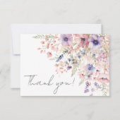 Carte De Remerciements Wildflower Floral (Devant)