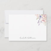 Carte De Remerciements Wildflower Floral (Dos)