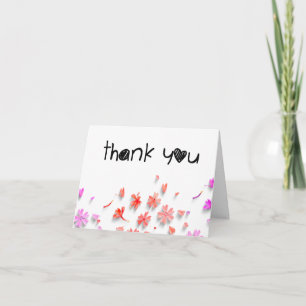Carte De Remerciements Wildflower Love Is in Bloom Fête de Mariage