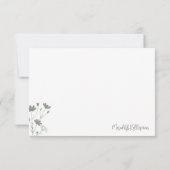 Carte De Remerciements Wildflower Sage Green (Dos)