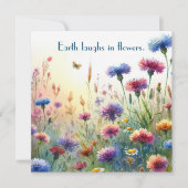 Carte De Remerciements Wildflowers & Quote	 (Devant)