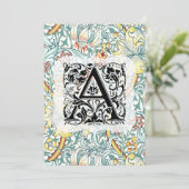 Carte De Remerciements William Morris Alphabet Golden Lily (Debout devant)