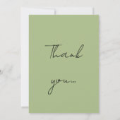 Carte De Remerciements William Morris Alphabet Willow Bough Green (Dos)