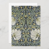 Carte De Remerciements William Morris - Conception Motif Pimpernel (Devant / Derrière)