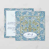 Carte De Remerciements William Morris & Wilhelmina Style Prints (Devant / Derrière)
