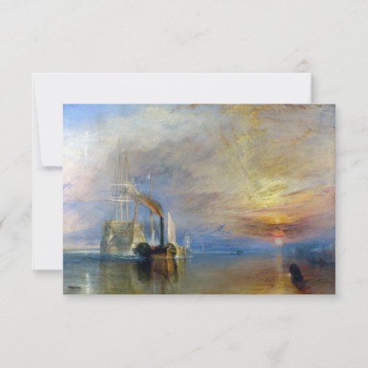 Carte De Remerciements William Turner - Le Temeraire de combat (Devant)