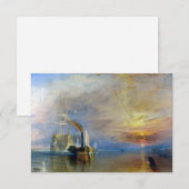 Carte De Remerciements William Turner - Le Temeraire de combat (Devant / Derrière)