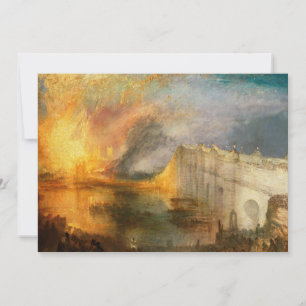 Carte De Remerciements William Turner - L'incendie du Parlement