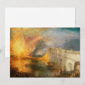 Carte De Remerciements William Turner - L'incendie du Parlement (Devant / Derrière)