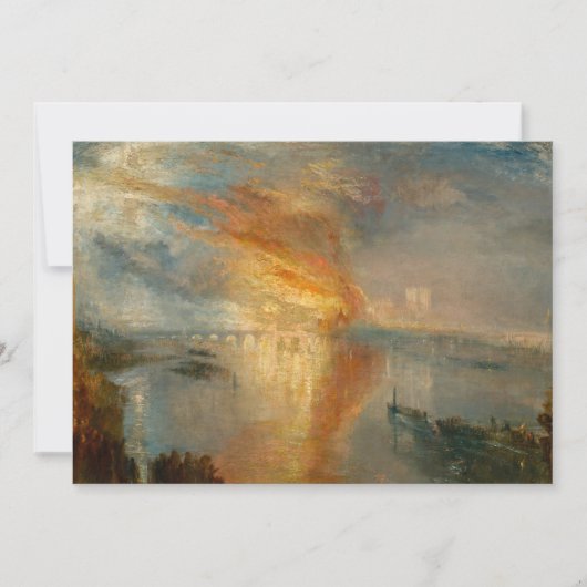 Carte De Remerciements William Turner - L'incendie du Parlement (Devant)