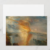 Carte De Remerciements William Turner - L'incendie du Parlement (Devant / Derrière)