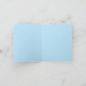 Carte De Remerciements Wimsical Blue Snow Flower (Intérieur)