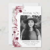 Carte De Remerciements Wine Berry Watercolor Crystals (Devant)