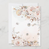 Carte De Remerciements Winter Onederland Or rose Anniversaire (Dos)