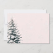 Carte De Remerciements Winter Pink Bow Baby Shower (Dos)