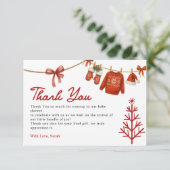 Carte De Remerciements Winter Santa  (Debout devant)