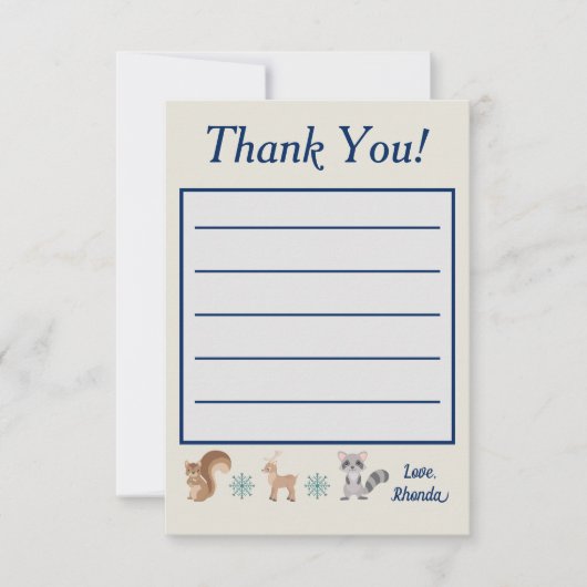 Carte De Remerciements Winter Wonderland (Devant)