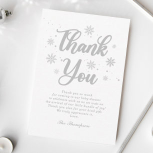 Carte De Remerciements Winter Wonderland Baby shower