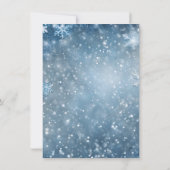 Carte De Remerciements Winter Wonderland Baby shower bleu (Dos)