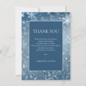 Carte De Remerciements Winter Wonderland Baby shower bleu (Devant)