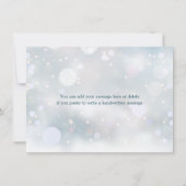 Carte De Remerciements Winter Wonderland Snowflakes Mariage (Dos)