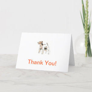 Carte De Remerciements Wire Haired Fox Terrier