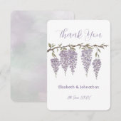 Carte de remerciements Wisteria (Devant / Derrière)
