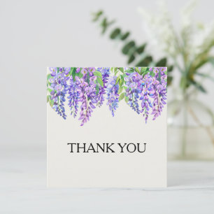 Carte De Remerciements Wisteria Fleurs violettes Botanique Jardin Mariage