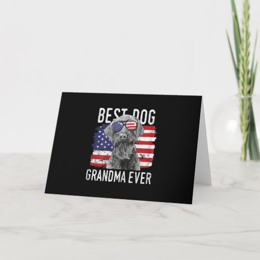 Carte De Remerciements Womens American Flag Best Dog Grandma Ever Giant (Devant)