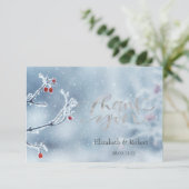Carte De Remerciements Wonderland Branches Blue (Debout devant)