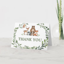Woodland Animals Greenery Baby Shower 