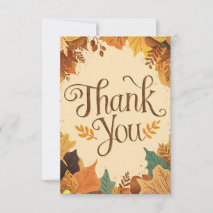 Carte De Remerciements Woods automne simple automne