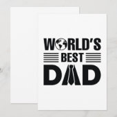 Carte De Remerciements World's Best Dad (Devant / Derrière)