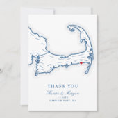 Carte De Remerciements Wychmere Beach Club Cape Cod Photo Mariage (Devant)