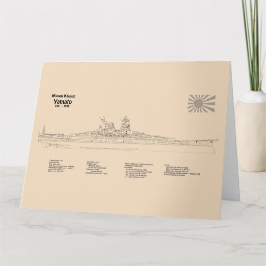 Carte De Remerciements Yamato - Plan directeur des navires SD (Devant)