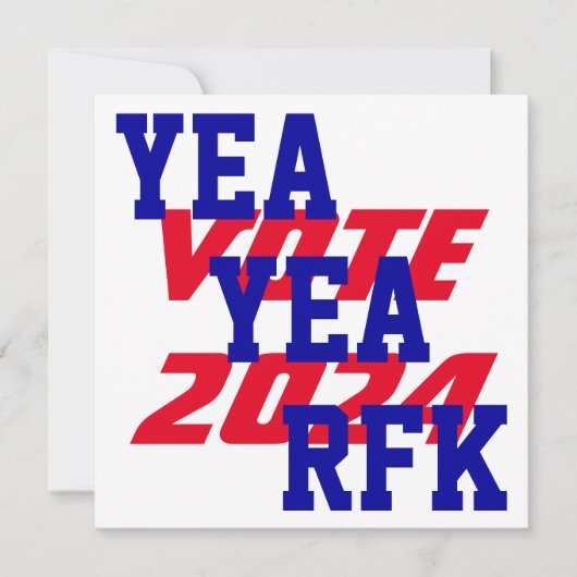 Carte De Remerciements YEA YEA RFK 2024 Robert Kennedy RFK Jr Campaign (Devant)
